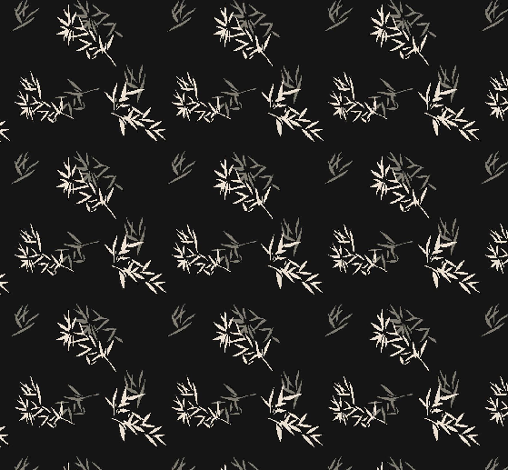Black Background Bamboo Print Polyester PVC Fabric, Waterproof Tear Resistant For Bathtub Cat Bed Bodyboard Swim Ring