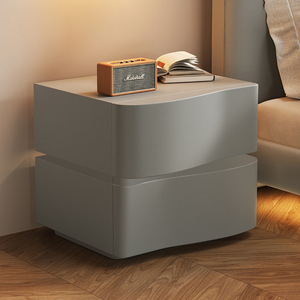 Table de chevet minimaliste intelligente avec chargeur sans fil, lumière LED et télécommande, tiroirs de rangement - Product Image 6