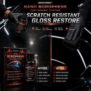 GRAPHONEX NANO BOROPHENE 1000 มล. เคลือบเซรามิก ป้องกันรอยขีดข่วน กันน้ำได้ดีเยี่ยม ป้องกันรังสียูวี ติดทนนาน สำหรับสีรถยนต์ - Product Image 6