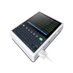 YSECGI120v Pantalla grande de alto rendimiento 12 canales Máquina veterinaria portátil ECG/EKC con impresora - Product Image 3