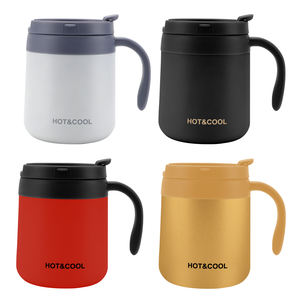 OKADI-vaso aislado de café de acero inoxidable, vaso con mango personalizado, 350ml/500ml - Product Image 1