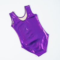 Nouveautés, vente chaude, justaucorps de gymnastique pour filles en tissus brillants avec short pour spectacle sur scène