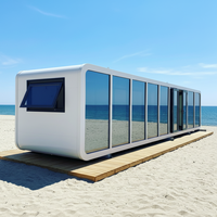 Sinoy Compact Smart Apple Tiny House Solution, Cápsula Espacial Prefabricada, Cabaña Glamping Pod, Hotel Villa Tienda de Acero, Diseño Moderno de 40 pies