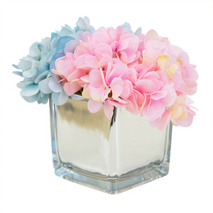 <span class=keywords><strong>Vase</strong></span> cube carré en verre 4x4 jardinière en verre et <span class=keywords><strong>vase</strong></span> hydroponique oblate de bureau bocaux à <span class=keywords><strong>bougie</strong></span> avec support en bois pour plantes aquatiques - Product Image 3