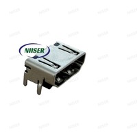 Conector Amphenol FCI 10029449-001RLF 19P Tipo A para Conector PCB Automotriz e Industrial, Enchapado en Oro, Ángulo Recto