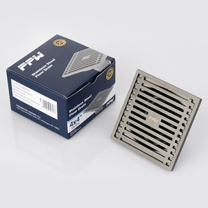 Nhà máy tùy chỉnh ppw hiện đại 4 inch thép không gỉ sàn vuông <span class=keywords><strong>drainer</strong></span> lọc chống ăn mòn mùi kháng đánh bóng - Product Image 3