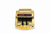 Compteur de billets 0288 compatible avec tous les petits comptoirs, affichage LED plaqué or, UV MG IR MT, 1000 pièces/min, machine à monnaie compacte pour la vente au détail