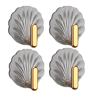 Crochets muraux de luxe sans perçage, robustes et adhésifs, pour vêtements, serviettes, sacs, clés, organisateur de porte de cuisine, installation facile - Product Image 4