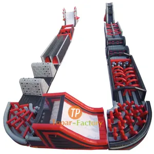 TP-castillo hinchable comercial para niños, juego divertido para correr, obstáculos con tobogán, combo de jungla, pista de obstáculos inflable de ciudad