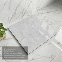 Carreaux de sol et de mur en porcelaine vitrifiée effet marbre gris argenté scandinave 600x600mm antidérapants pour salon et balcon