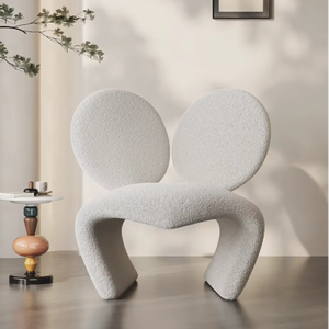 Poltrona Singola in Stile Italiano, Design Nordico Minimalista, Sedia Artistica Confortevole, Sedia Pigra in Legno Durevole per Soggiorno e Casa - Product Image 1