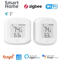 Capteur de température et d'humidité intelligent alimenté par batterie Finru-Tech Tuya WiFi Zigbee, hygromètre thermomètre d'intérieur, fonctionne dans les hôtels, les garages