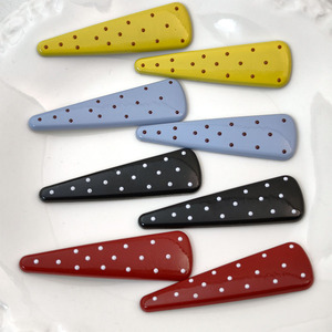 Summer Cheese Yellow Polka Dot Duckbill <b>Clip</b> 12 Cm Plastic Resin Hair <b>Clip</b> For Bangs Casual Style - Product Image 2
