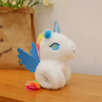 Vente chaude en peluche licorne dessin animé marionnette à main poignet poupée jouet Animal en peluche enfant cadeau d'anniversaire doux coloré licorne Bracelet