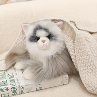 Jouets en peluche sur mesure Simulation mignonne d'animal de ferme en peluche Ragdoll chat en peluche réaliste chat Animal
