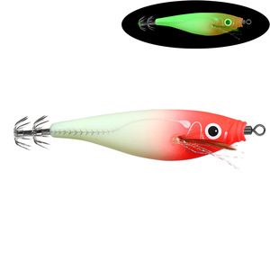 Vente en gros de crevettes lumineuses 10cm/10g appâts durs crevettes en bois crochet de calmar pour poissons d'eau salée équilibre coloré Luya faux appâts de pêche - Product Image 6