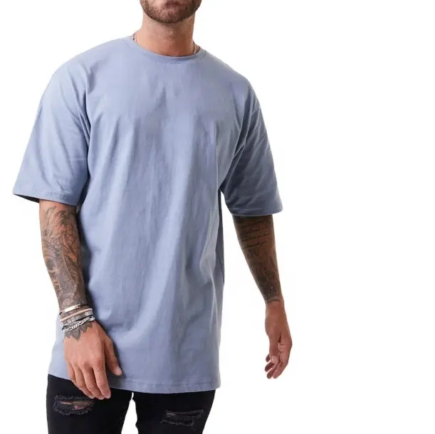 공장 사용자 정의 고품질 남성 티셔츠 100% 코튼 유니섹스 힙합 남성 티셔츠 특대 인과 빈 특대 티셔츠