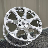 Jantes forgées SJ Pink Heart Style 16-22 pouces 4x100 4x108 5x100 5x114.3 5x112 pour Mini Cooper VW Honda Civic Toyota Corolla Mazda