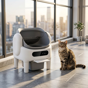 Caja de Arena Inteligente Autolimpiable para Gatos OEM, 74L de Gran Capacidad, Sin Polvo, Control de Olores, Fácil de Limpiar, con Control por Aplicación, ABS+PP para Gatos - Product Image 1