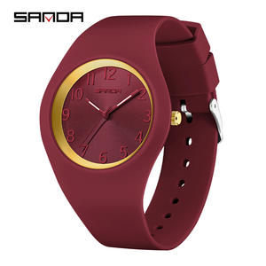 Reloj de Cuarzo SANDA 6186, Simple y Elegante para Estudiantes, Ligero, con Correa de Silicona, Ideal para Niños y Niñas - Product Image 1
