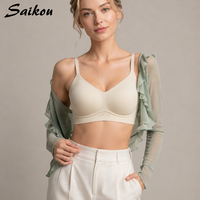 Soutien-gorge de sport sans couture prêt à être expédié, sans armatures, respirant, une pièce, pour tous les jours, à couvrance totale, push-up pour femme