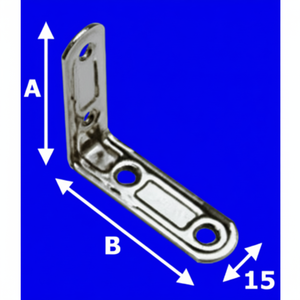 Al164 in66 Aldeghi targa stampata con angolo in acciaio inox 60x60 mobili bulloni - Product Image 1