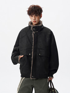 Manteau matelassé ample unisexe à fermeture éclair, style streetwear, motif Aigle <span class=keywords><strong>Condor</strong></span>, en polyester/coton, style vintage américain, épais pour l'automne - Product Image 2