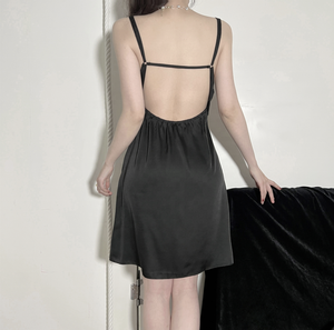 Pyjama Transparent 2 pièces en soie Satin dentelle, Sexy, sans <span class=keywords><strong>dos</strong></span>, ensemble de vêtements de nuit, <span class=keywords><strong>nuisette</strong></span> pour lune de miel - Product Image 6