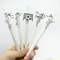 Stylos à bille créatifs à pression, série sport, en PVC souple, thème football, pour l'écriture et le bureau, vente chaude