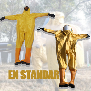 Traje Químico Amarillo Hermético Estándar Europeo, Traje <span class=keywords><strong>de</strong></span> Protección Química Ligero No Hermético - Product Image 1