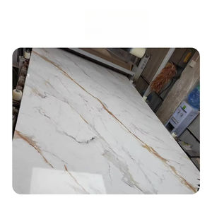 Dalles de quartz imprimées blanches en pierre artificielle Calacatta Gold PD, design moderne de luxe, polies pour plan de travail de cuisine, salle à manger d'hôtel - Product Image 4