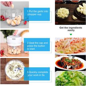 Presse-ail électrique sans fil pour usage domestique, mini presse-ail en acier inoxydable et plastique PP - Product Image 5