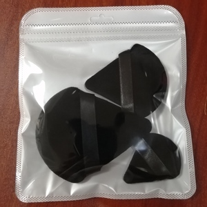 Zonyin - Paquete de 3 Esponjas de Maquillaje Triangulares de Terciopelo <span class=keywords><strong>Negro</strong></span>, con Logotipo Personalizado, Suaves, Mini y Grandes, para Polvo Facial - Product Image 3