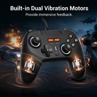 Controlador con Cable de Efecto Hall con Frecuencia de Sondeo de 1000Hz para PC y Android, Gamepad de Baja Latencia, Joystick RGB sin Desviación