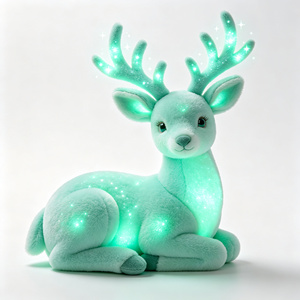 Peluche di <span class=keywords><strong>Cervo</strong></span> Luminoso al Buio, <span class=keywords><strong>Cervo</strong></span> Imbottito Luminoso Senza Batterie, Bambola di Peluche Morbida Personalizzata OEM per Bambini - Product Image 2
