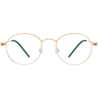 Gafas de titanio Borregls para hombre, nueva marca de diseñador, ligeras, ópticas, redondas, para mujer, Morten, sin tornillos, modelo 17510
