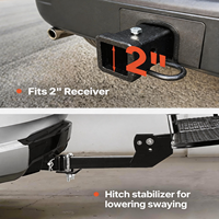 Porte-bagages pliable pour attelage de 500 lb, panier de chargement arrière, compatible avec récepteur de 2 pouces pour SUV et camion