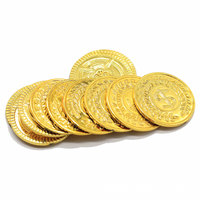 Pièces de monnaie personnalisées plaquées or en plastique pour chariot de supermarché, jouet souvenir personnalisé