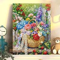 Kit de peinture par numéros DIY Paysage floral Décoration murale pour la maison