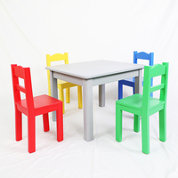 Meubles scolaires très demandés, table et chaise d'étude en bois pour enfants, ensemble de tables pour quatre enfants