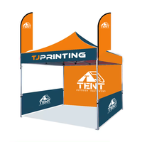 Logo personnalisé 10x10 imprimé publicitaire promotionnel en aluminium tente pliante Pop événement Gazebo auvent toit pour salons professionnels Oxford