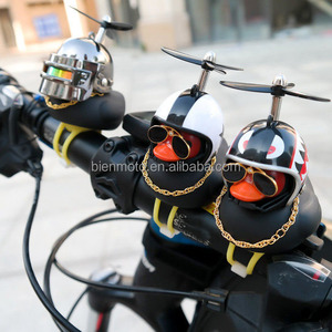 Nuova Bicicletta Anatra Campana con la Luce Piccolo nero di Colore Anatra Della Bici Della Strada Del Casco del Motore di Guida Ciclismo altri Accessori moto - Product Image 1