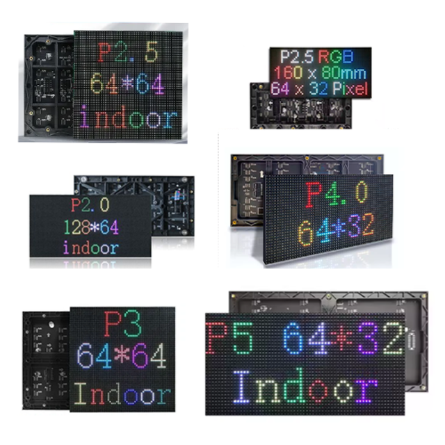 RGX P1.25 P1.53 P1.667 P1.86 P2 P2.5 LED Module Indoor Small Pitch Screen Stock Scrolling Display Thin Cabinet LED Matrix Screen