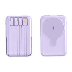 Latest Products 2024 Trending Candy-colored Sugery Hues High-Capacity Wireless Charging Custom Magnetic Power Bank 10000mAh