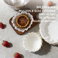 Moule jetable biodégradable et écologique, antiadhésif, résistant à la chaleur, compatible four, pour gâteaux, cheesecakes et paniers, en papier sulfurisé
