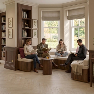 VIQ Contemporary Minimalist <b>Corner</b> <b>Bench</b> Custom Upholstered Wooden Seating <b>Bench</b> Luxury Classic Concept Customized Service - Product Image 1