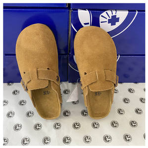 Zapatos Unisex Birkenstocks de alta calidad de gamuza auténtica, zapatillas de cuero de lujo, <span class=keywords><strong>zuecos</strong></span> ligeros sin cordones para mujeres y hombres - Product Image 5