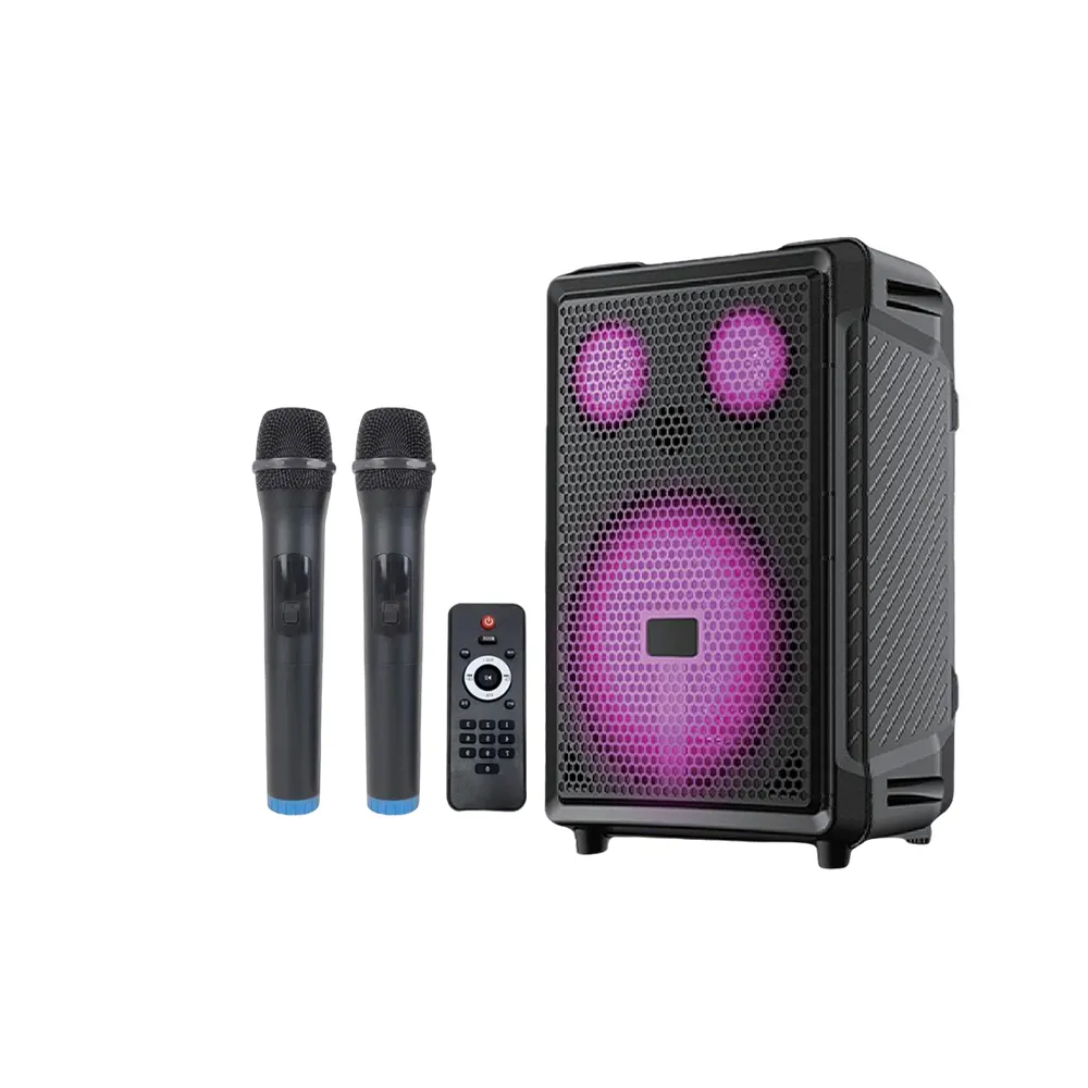 2023 hoparlör mikrofon 8 inç oyun parti hoparlörler Karaoke Rgb Led ışık ile taşınabilir hoparlör