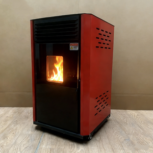 60 ㎡   Poêles à granulés d'acier pour intérieur avec télécommande, foyer mural à biomasse sans fumée pour salon - Product Image 4