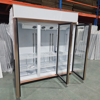 Lemari Pendingin Display Bunga 3 Pintu Kapasitas 1500 Liter Suhu Tunggal, Kabinet Display Pendingin Penjaga Kesegaran Bunga Digital